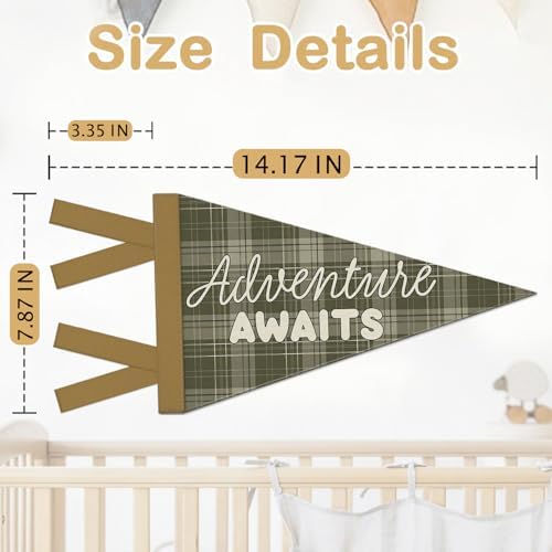 Adventure Nursery Decor, Adventure Awaits Pennant Felt Banners Flags - Image 7