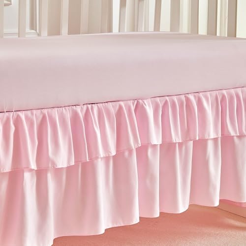 Patchwork Crib Bedding Set Butterfly Plaid Floral Design 3 Pieces Baby Girl - Image 7