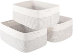 OIASKET Storage Baskets for Organizing 3 Pack, Woven Baskets for Shelves by OIASKET