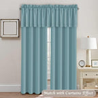H.VERSAILTEX Blackout Kitchen Curtain Valances, Window Valance Curtains - Image 3
