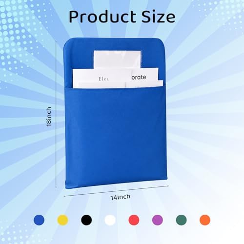 Blue Chair Pockets for Classroom 18 x 14 Inch Back Organizer Seat Pockets for - Image 2