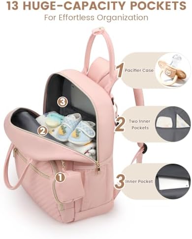 Pritent Diaper Bag Backpack, Baby Bag Backpack Baby Essentials - Image 5