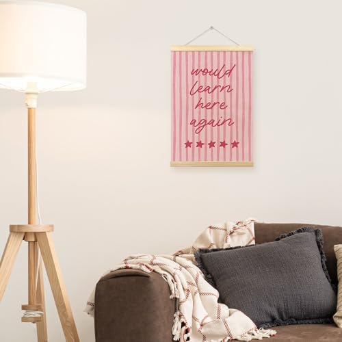 TLESKE Pink Funny Classroom Wall Art Poster, Would Learn Here Again Wall Decor - Image 4