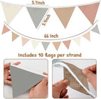 Lacama Nursery Decor Boho Pennant Banner Flags, Toddler Girl Room Decor - Image 3