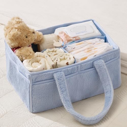 luxury little Soft Baby Diaper Caddy Organizer, Nursery Storage Basket by LuxuryLittle