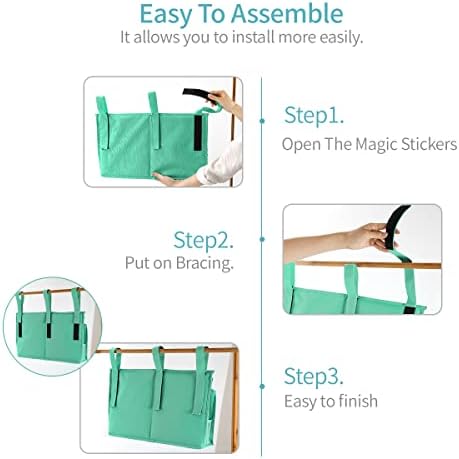 Bseash Bunk Bed Organizer, Bedside Caddy Hanging Bed Organizer Storage Bag 8 - Image 7
