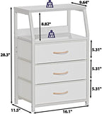 Furnulem White Night Stand - Image 3
