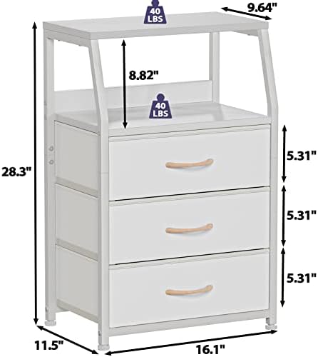Furnulem White Night Stand - Image 3