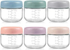 NETANY 6 Pack 4 oz Glass Baby jars by NETANY