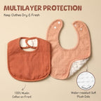 POIKSHARK 6-Pack Muslin Baby Bibs - Image 2