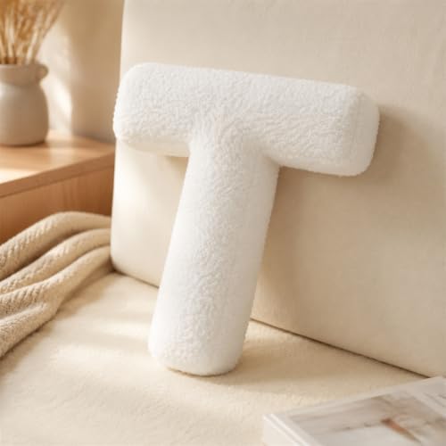 Letter Plush Pillow, Letter Hugging Throw Pillows, Decorative Initial Letter by Shapeazy