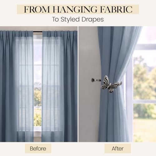 RTZEN Metal Curtain Tiebacks, Drapery Holders - Image 5