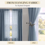 RTZEN Metal Curtain Tiebacks, Drapery Holders - Image 5