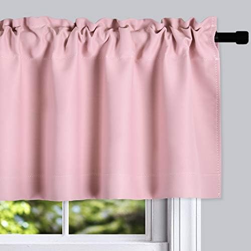 DONREN Pink Blackout Valances for Nursery Window Valances for Girls Room - Image 2