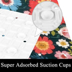 Shower Mat Non Slip 26.8 x 15.1 Inches, Colorful Flower Bathtub Mat Shower - Image 3