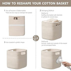 UBBCARE Storage Cubes 11 Inch, Cotton Rope Woven Baskets - Image 7