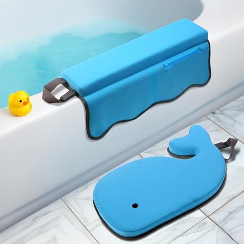 Whale Baby Bath Kneeler and Elbow Rest Set – Extra Thick Padded Cushion – - Image 4