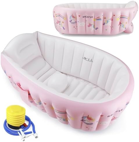 PandaEar Inflatable Baby Bathtub, Portable Travel Bath Tub by PandaEar