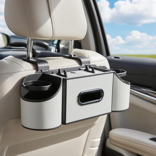 Back Seat Car Organizer, 4 in 1 Multifunctional Car Back Seat Storage Box by Joezhe