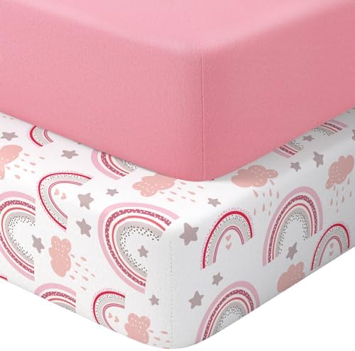 Baby Crib Sheets 2 Pack for Boys and Girls Fit for Standard Crib Toddler by Unknown