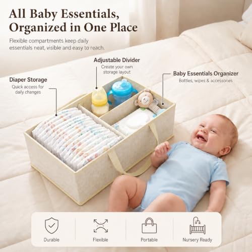 2-IN-1 Baby Diaper Caddy Cart - Image 5