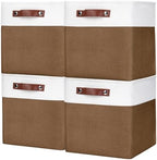 Bagnizer Collapsible Fabric Storage Cubes 11x11 Cube Storage Bins, 4 Pack by Bagnizer