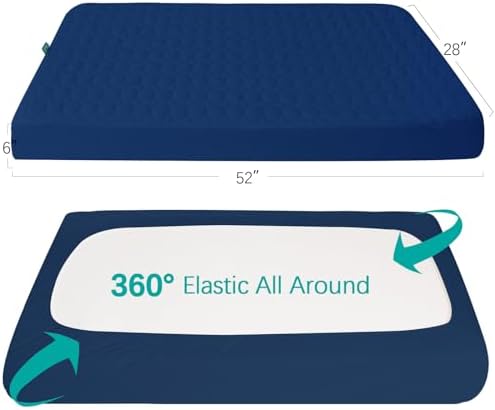 Biloban Crib Mattress Protector Waterproof Sheets Fitted 52” x 28” - Image 6