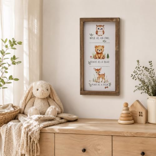 Woodland Animal Nursery Wall Decor Baby Room Inspirational Sign - Image 5