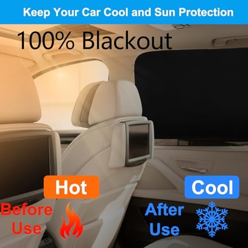 Ovege Blackout Car Window Curtains 4pcs Magnetic Privacy - Image 4