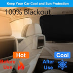 Ovege Blackout Car Window Curtains 4pcs Magnetic Privacy - Image 4