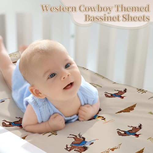 4 Pcs Western Bassinet Sheets for Boys - Image 5