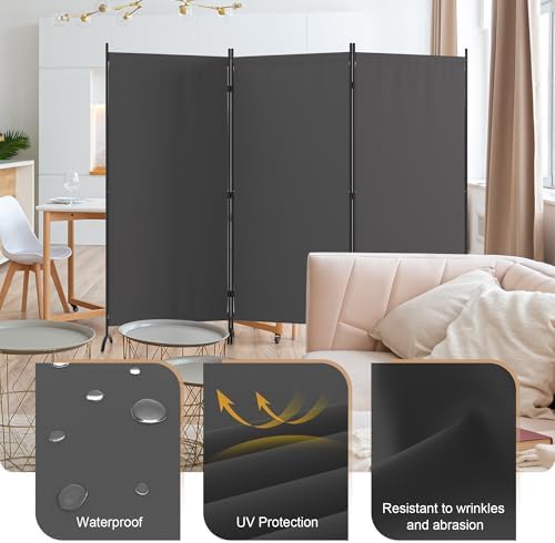 3 Panel Room Divider 6 Ft Folding Screen Room Dividers - Image 6