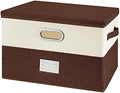Large Linen Fabric Foldable Storage Bins by Unknown