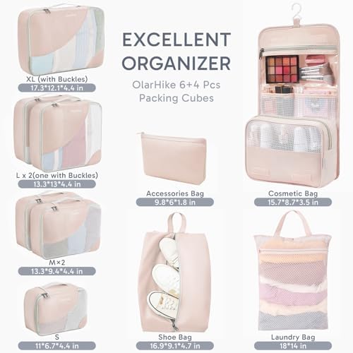 10 Set Packing Cubes for Travel, Gifts for Women Mom, Anti-Tearing Suitcase - Image 2