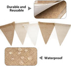 G2PLUS Pre-Strung Triangle Pennant Banner Decorative Flag Garland 60PCS - Image 3