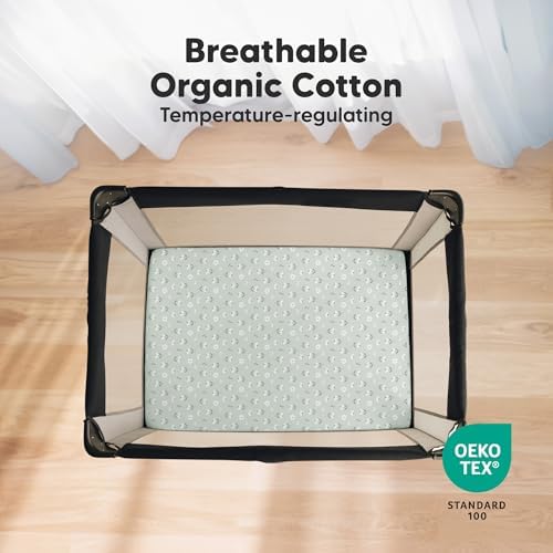 2-Pack Mini Crib Sheets Fitted, 38x26 Pack N Play Mattress Sheets - Image 2