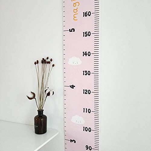 Kids Growth Chart, Wood Frame Fabric Canvas Height Measurement Ruler from Baby - Image 5