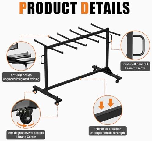 Albott Folding Chair Rack for 12 Tables or 42 Chairs - Image 4