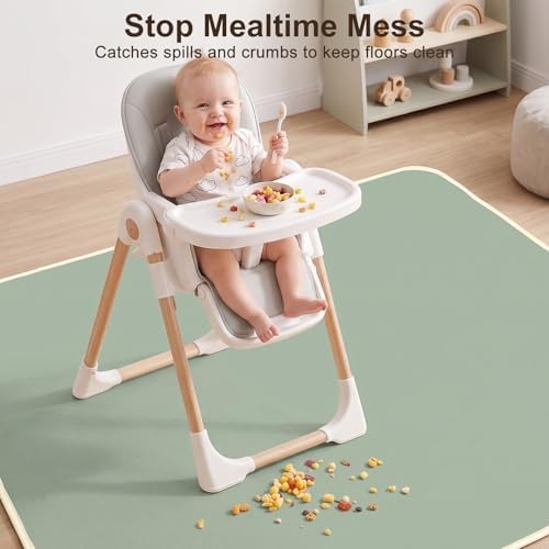 Basumee Splat Mat for Under High Chair, Waterproof & Mess-Proof Floor Mat - Image 5