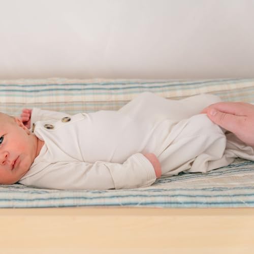 Crane Baby Change Pad Cover, Charlie Farmhouse Quilted Striped Changing Pad - Image 5