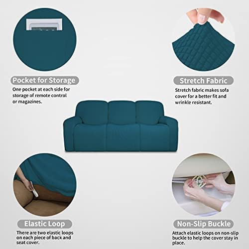 Easy-Going 100% Dual Waterproof Recliner Sofa Cover, 8-Pieces Stretch Relining - Image 5