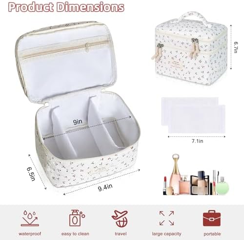 Gosect Makeup bag, Large Cosmetic Bag - Image 2