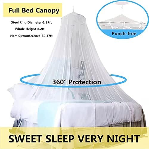 Bed Canopy Mosquito Net with 250pcs Warm White Curtain Lights, Bed Canopy - Image 4