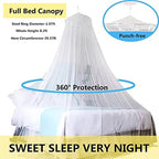 Bed Canopy Mosquito Net with 250pcs Warm White Curtain Lights, - Image 4