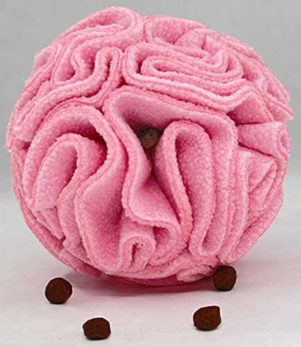 Glory To Dog Small Breed Snuffle Puzzle Ball Treat Foraging Dog Toy Pink - Image 3