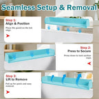 Bathtub Splash Guard for Tub Kids- Silicone Bath Play Shelf - Image 6