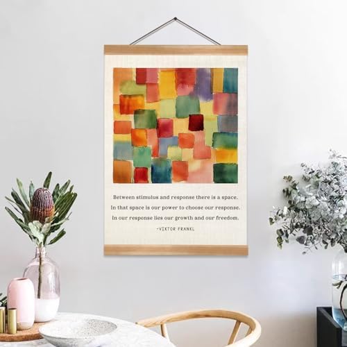 Inspirational Wall Art Poster, Viktor Frankl Quote Print Linen Canvas Poster - Image 6