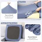 8Pcs Patio Cushion Covers Stretch Outdoor Furniture Protector Slipcovers - Image 5