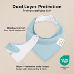 KeaBabies 8pk Organic Baby Bandana Bibs - Image 2
