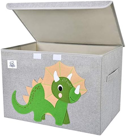 Large Toy Box Storage with Lid, Foldable Fabric Toy Chest Storage by CLCROBD
